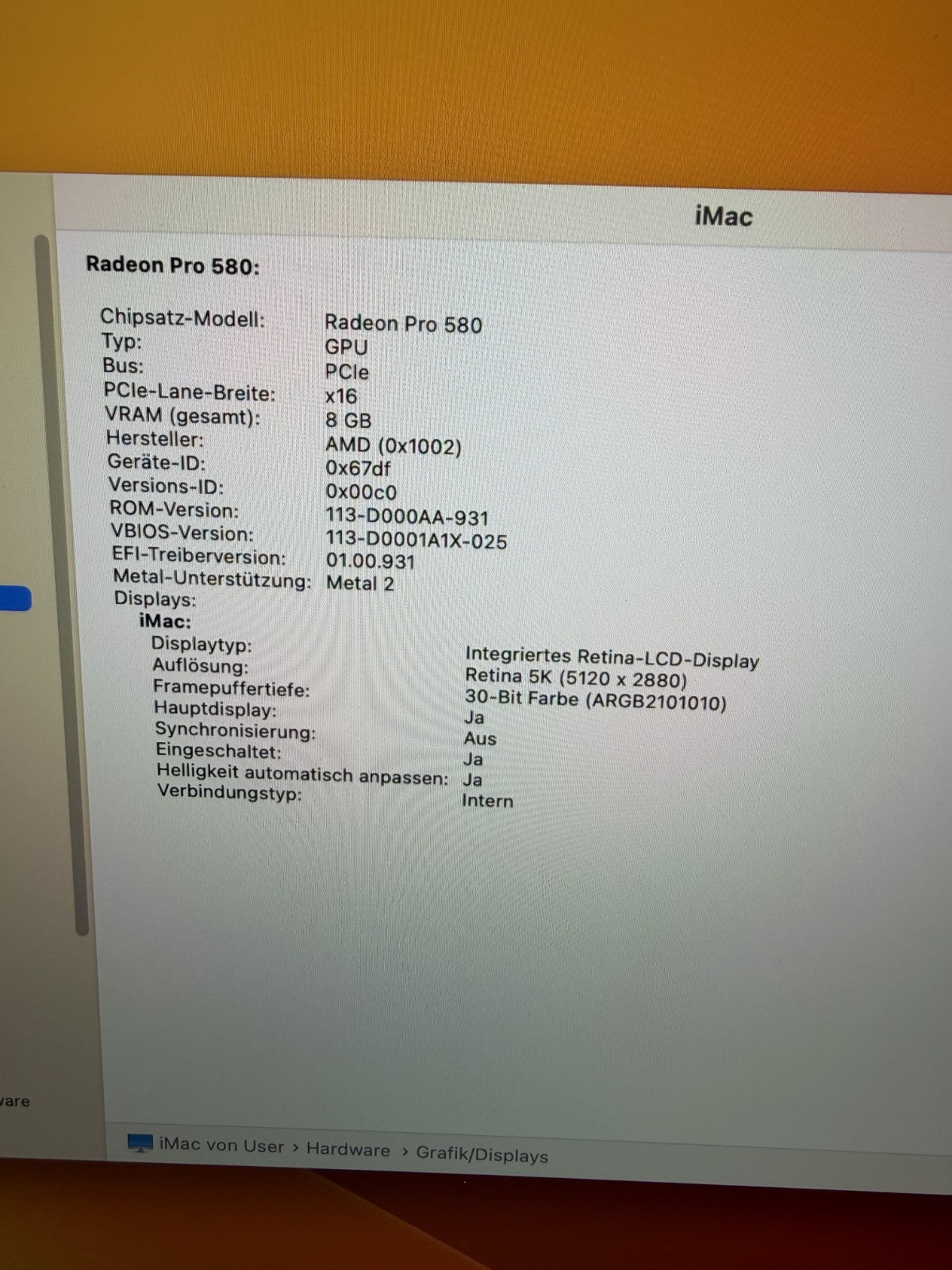 Apple iMac 27 2017 i7 32GB 512GB SSD Radeon Pro 580 5K macOS Ventura
