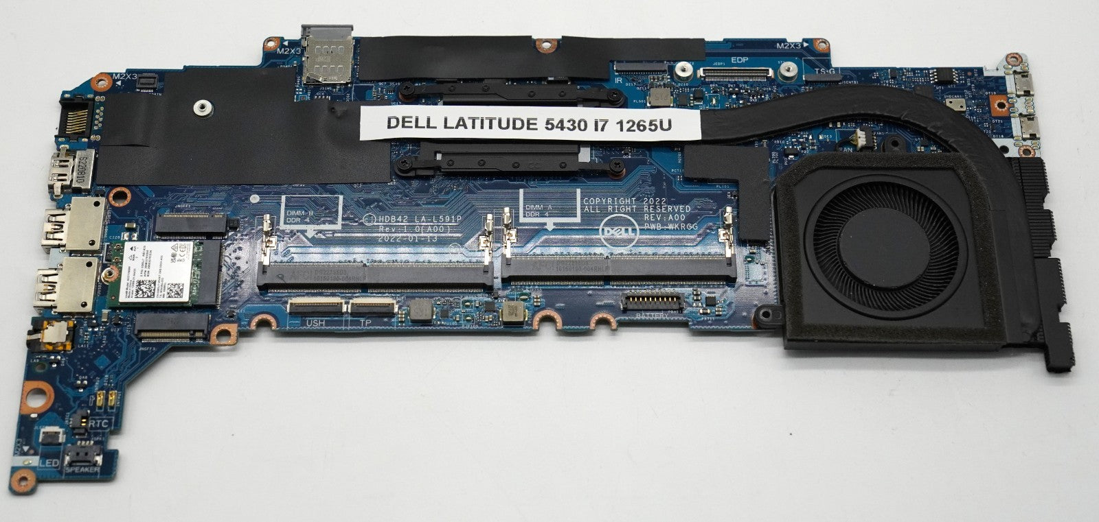 Dell Latitude 5430 Mainboard i7-1265U Motherboard Kühler Lüfter WLAN SIM