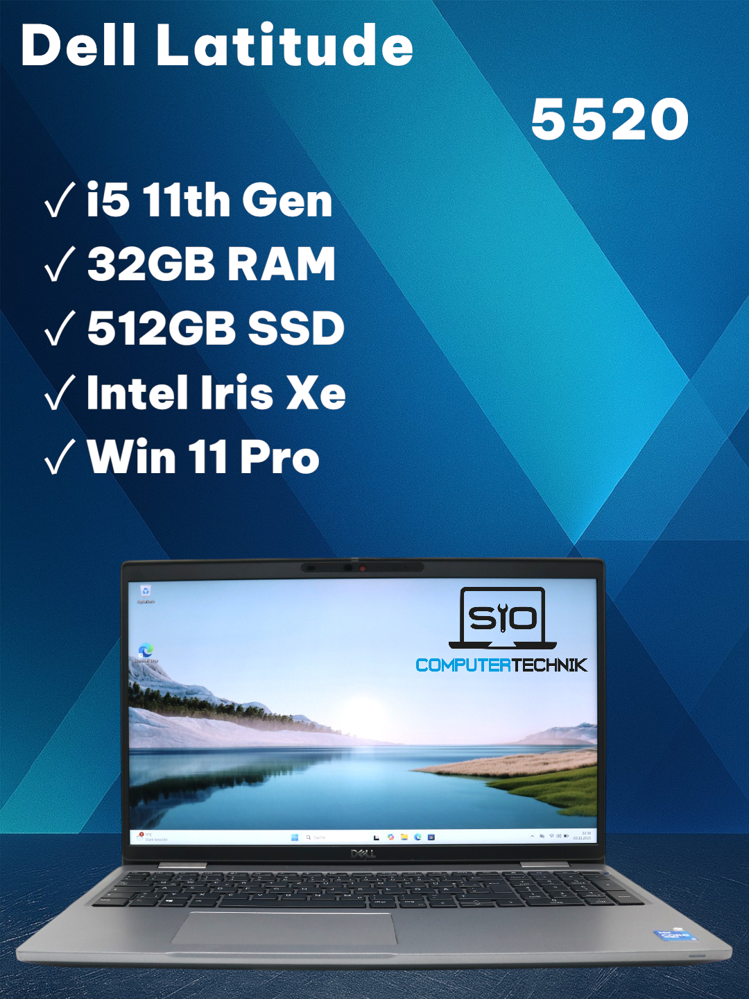 Dell Latitude 5520 i5-11th Gen 32GB RAM 512GB SSD NVMe 15,6 Zoll FullHD #40