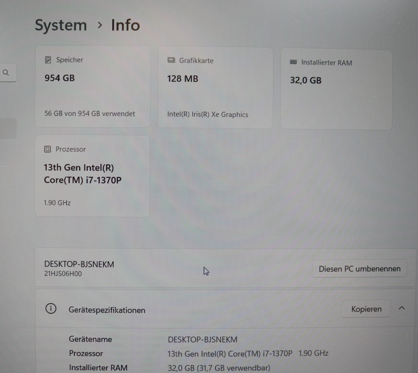 Lenovo Thinkpad T16 Gen2 i7-1370P 32GB RAM 1TB SSD FullHD GARANTIE Win11 #AUG27