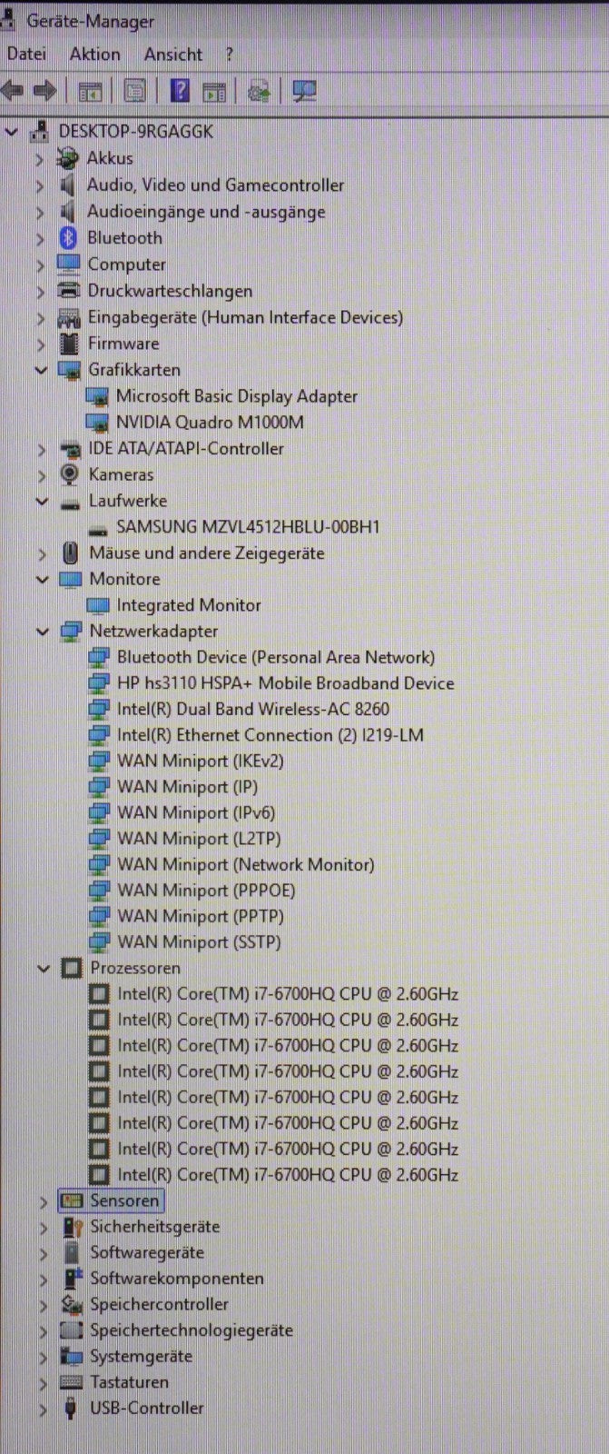HP Zbook 17 G3 i7-6700HQ 32GB RAM 512GB SSD NVIDIA Quadro M1000M 17" FullHD