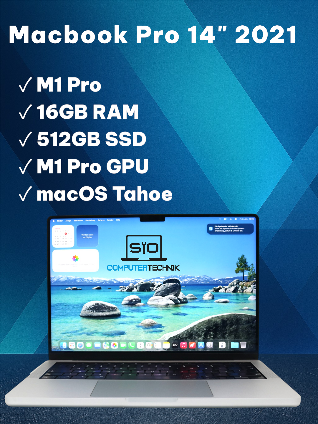 Apple MacBook Pro 14″ (2021) – Apple M1 Pro 16 GB RAM  512 GB macOS Tahoe #220