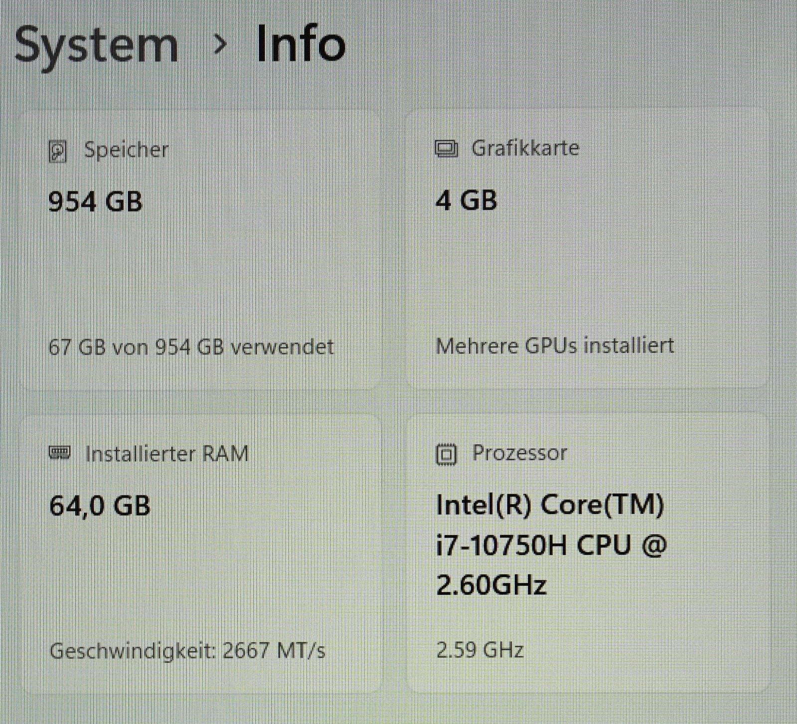 HP Zbook Fury 15 G7 i7-10750H 64GB RAM 1TB SSD NVMe NVIDIA Quadro T1000 Max Q