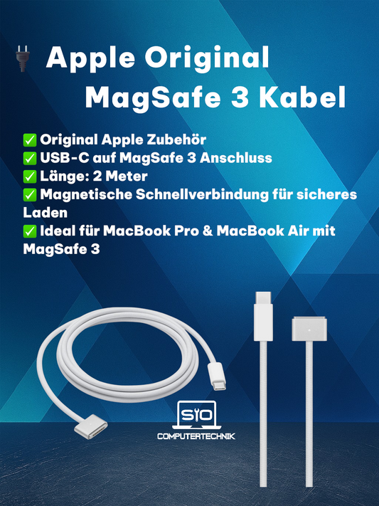 🔌 Apple Original USB-C auf MagSafe 3 Kabel – 2 Meter – Weiß