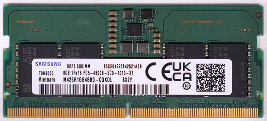 Samsung 8GB RAM DDR5 4800MHz SO-DIMM 1Rx16 PC5-4800B-SC0-1010-XT
