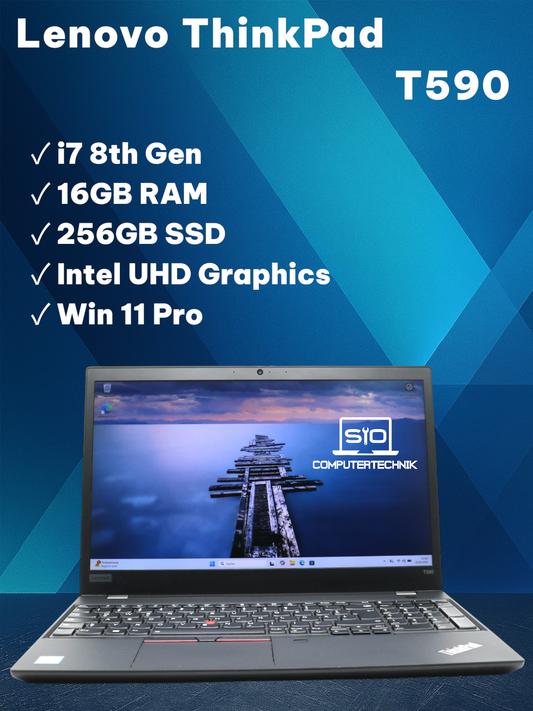 Lenovo ThinkPad T590 i7-8565U 16GB RAM 256GB SSD 15,6" FullHD Win11 Pro #WP1
