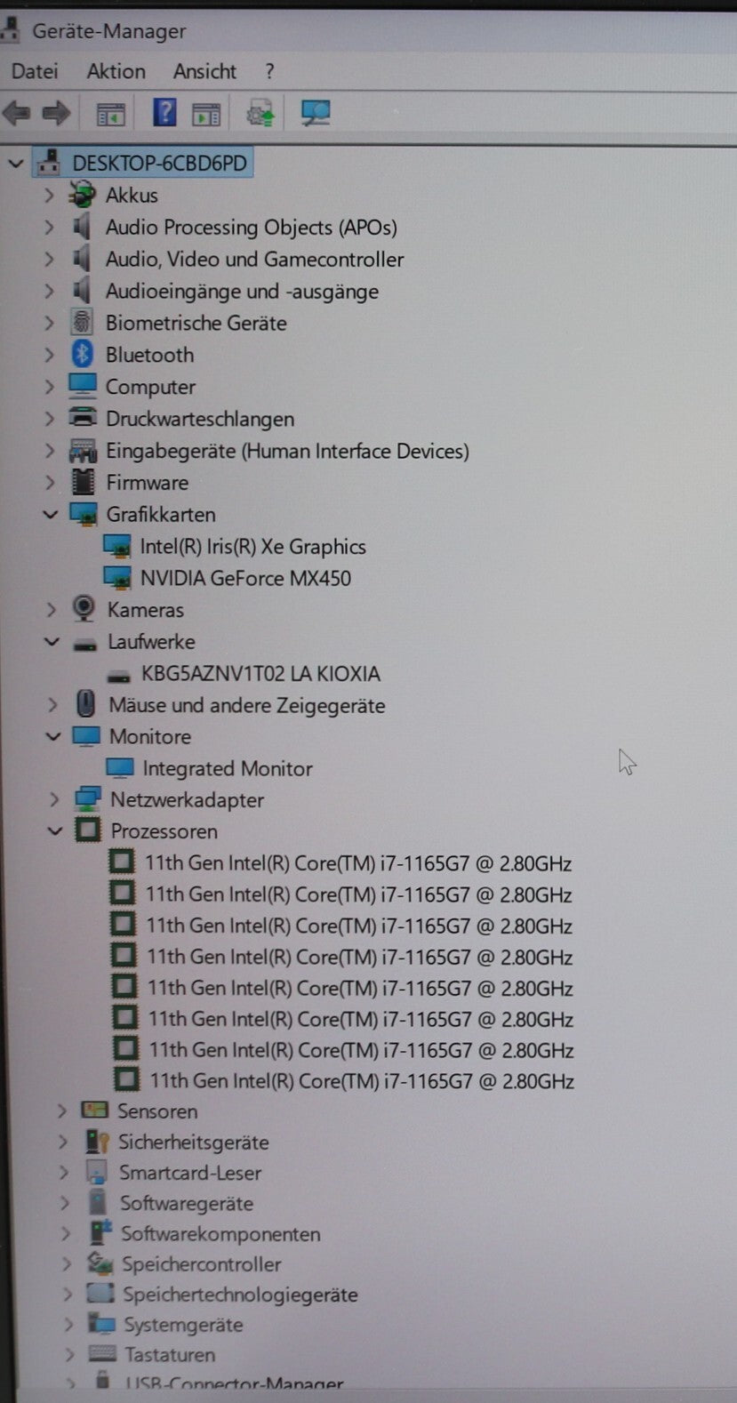 Lenovo ThinkPad T15 Gen2 i7-1165G7 32GB RAM 512GB SSD 15,6 NVIDIA MX450 Win11