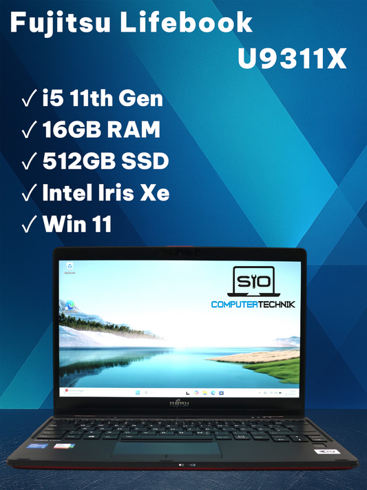 Fujitsu Lifebook U9311X i5-1145G7 16GB RAM 512GB SSD 13,3" FullHD Touch  Stift