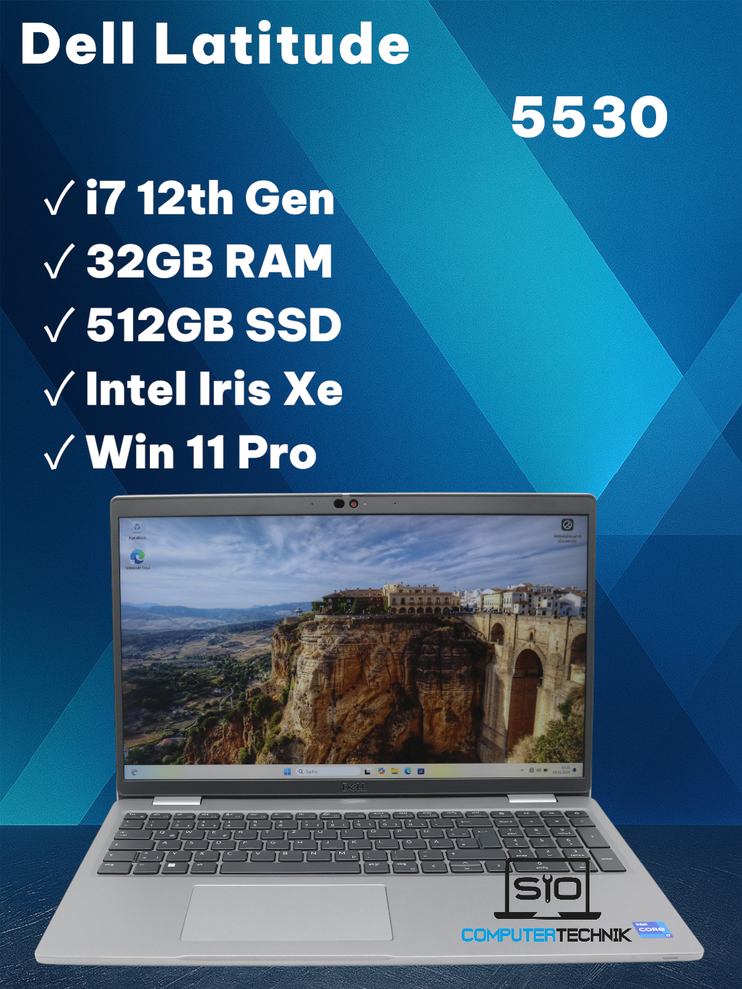 Dell Latitude 5530 i7-1265U 32GB RAM 512GB SSD 15,6 Zoll Intel Iris Xe Win11 #K9