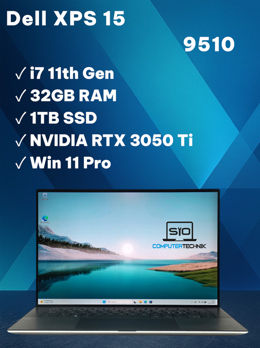 Dell XPS 15 9510  i7-11800H 32GB RAM 1TB SSD RTX 3050 Ti 15,6″ QWERTY #1