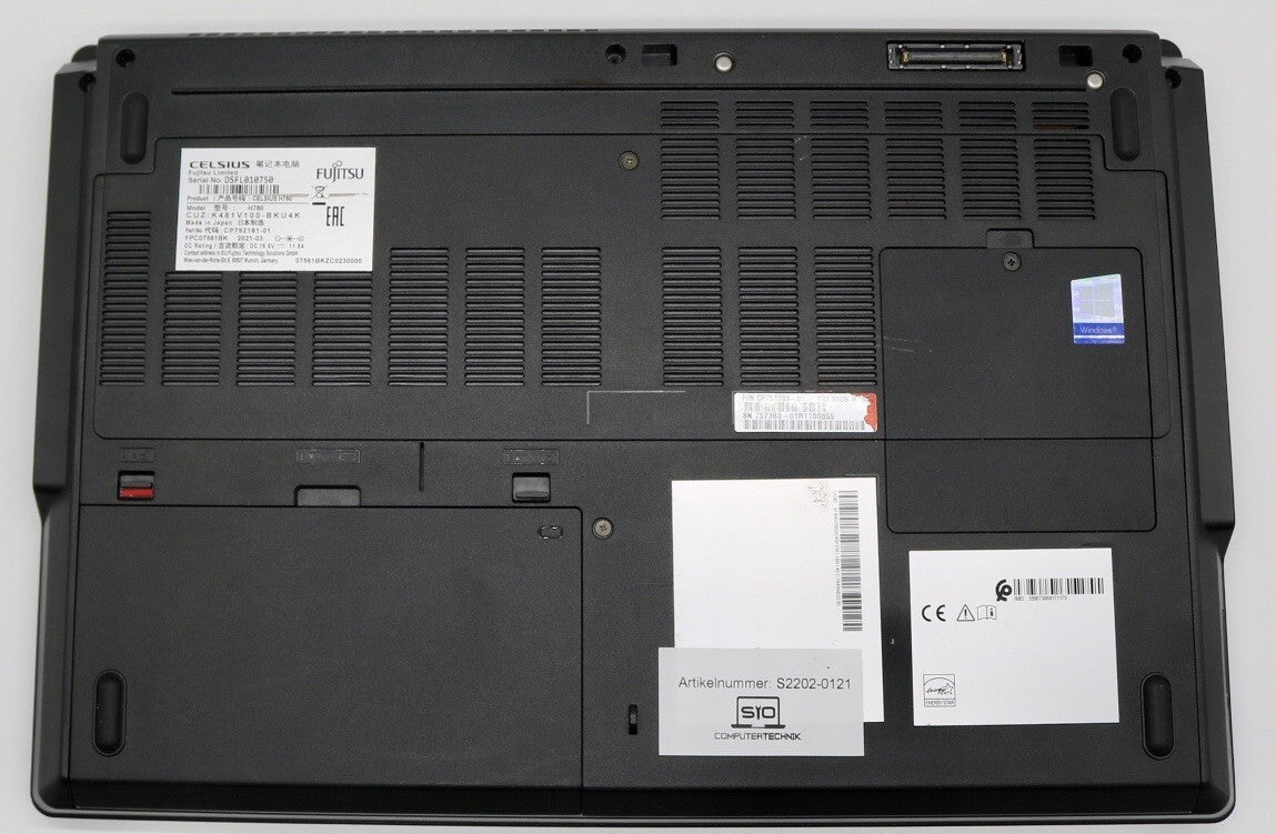 Fujitsu Celsius H780 i7-8750H 64GB RAM 512 SSD NVMe P600 15,6 Zoll A-Ware Win11