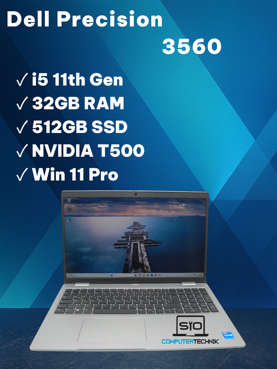 Dell Precision 3560 i5-1135G7 32GB RAM 512B SSD 15,6" FHD NVIDIA T500 Win11