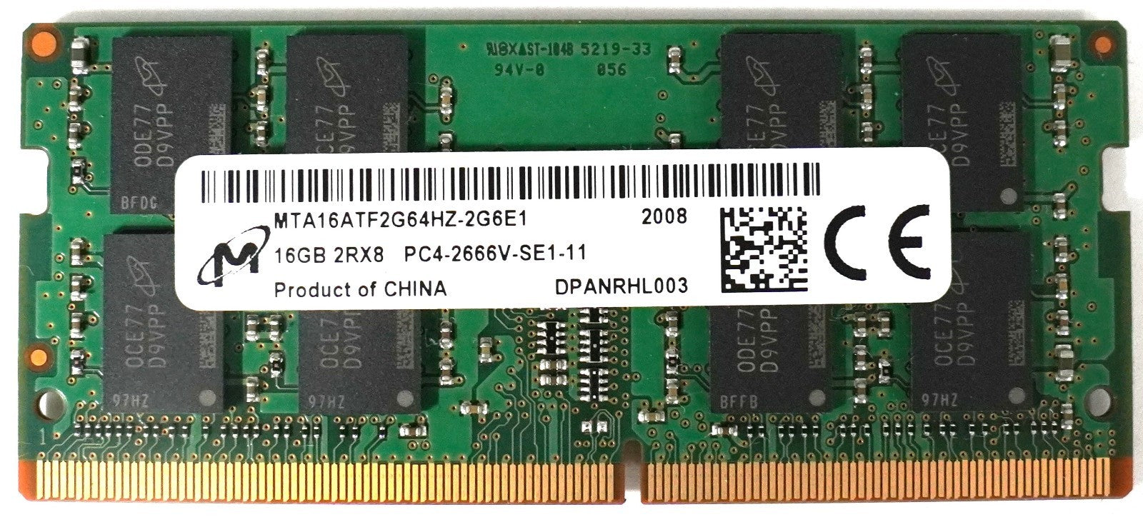 Micron 16GB DDR4 2666MHz SO-DIMM Laptop RAM (2Rx8) PC4-2666V-SE1-11