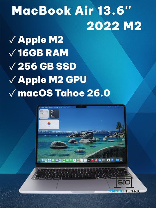 Apple MacBook Air 13.6″ (2022) – Apple M2 16 GB RAM 256 GB SSD macOS Sequola #Q2