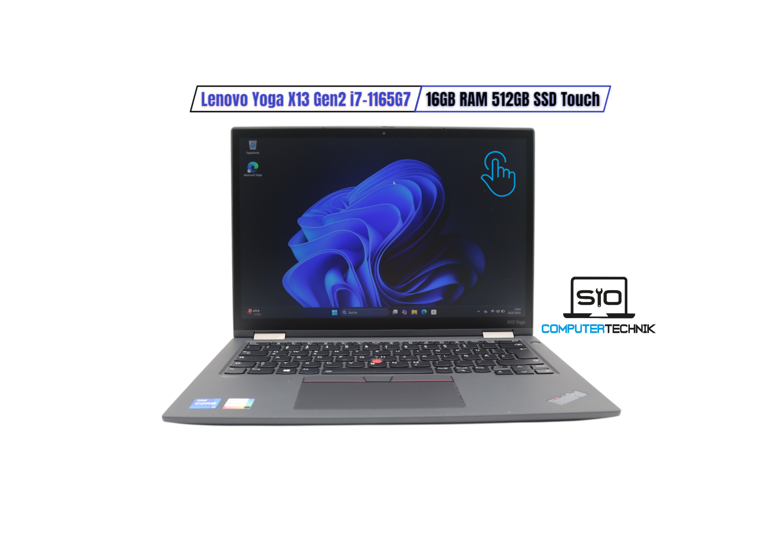 Lenovo ThinkPad X13 Yoga Gen 2 i7-11th 16GB RAM 512GB SSD FHD Touch mit Stift