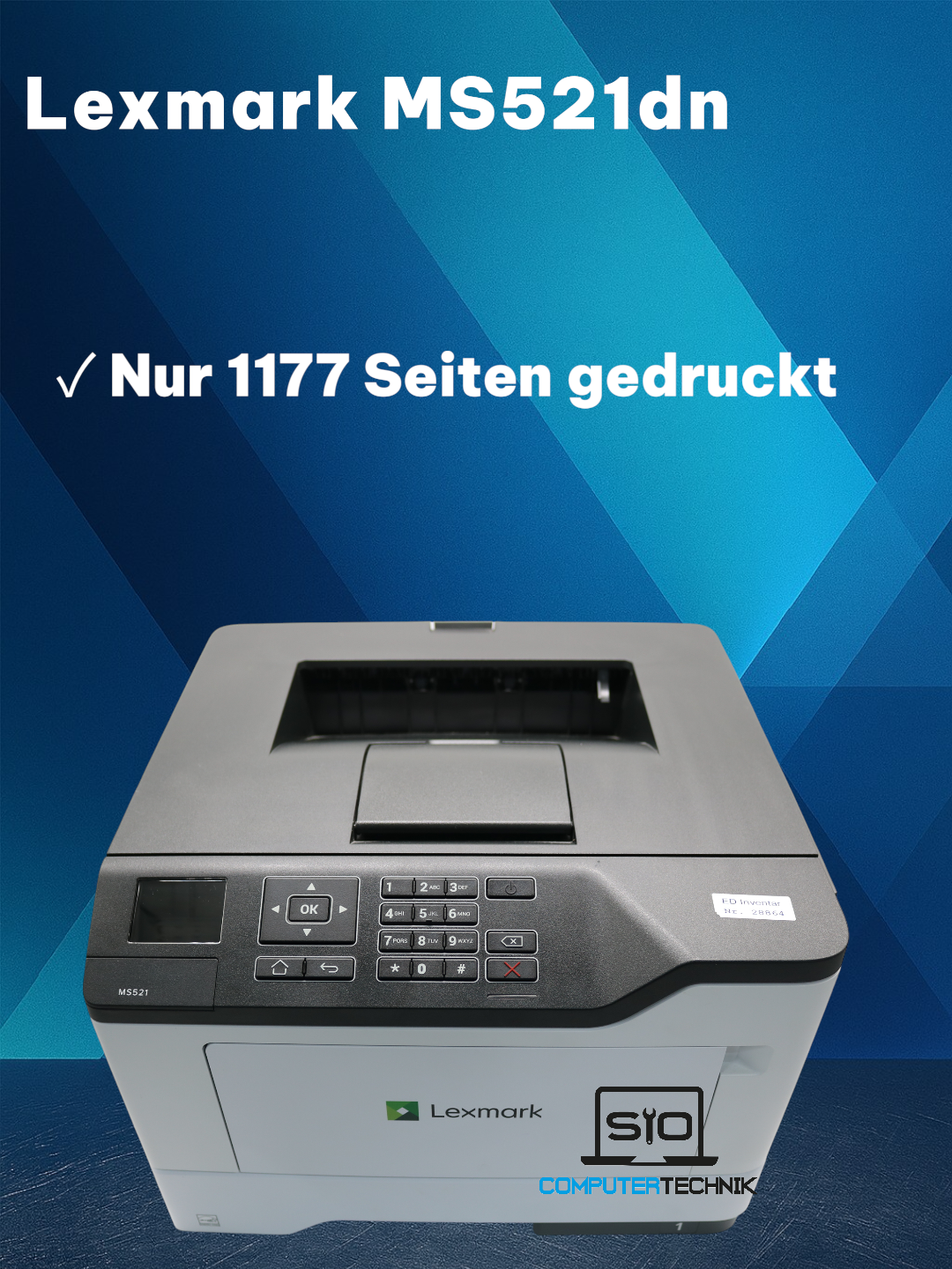 Lexmark MS521dn - Laserdrucker LAN USB Duplex - nur 1177 Druckseiten