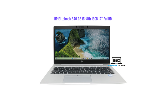 HP Elitebook 840 G6, i5-8265U 16GB RAM 256GB SSD NVMe 14" FullHD Win11