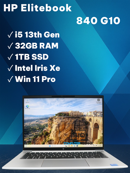 HP EliteBook 840 G10 – i5-1335U 32GB RAM 1TB SSD 14″ Full HD Windows 11 Pro