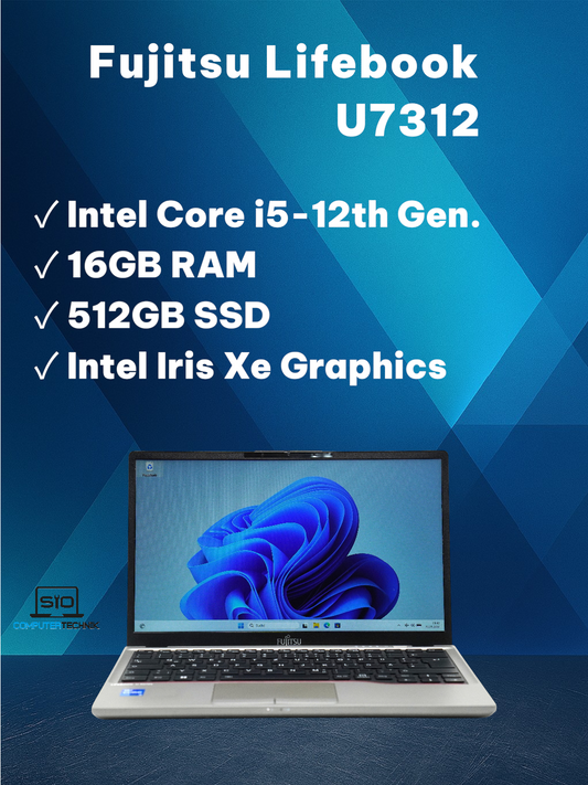 Fujitsu Lifebook U7312 i5-1235U 16GB RAM 512GB SSD FullHD IPS Backlight Win11