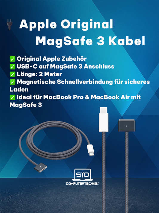 🔌 Apple Original USB-C auf MagSafe 3 Kabel – 2 Meter - Mehrfarbig