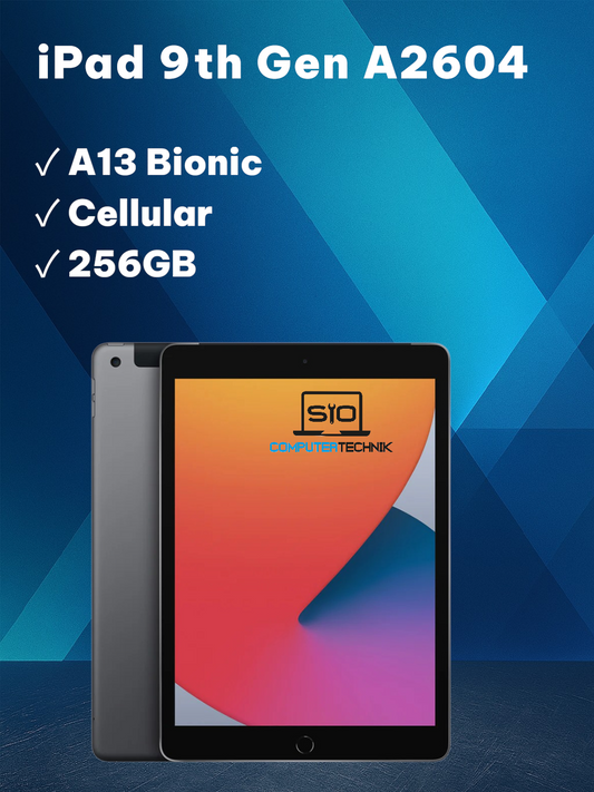 iPad 9 th Gen A2604 Wi-Fi + Cellular 256GB 10,2 Zoll SpaceGrau ohne OVP Akku TOP